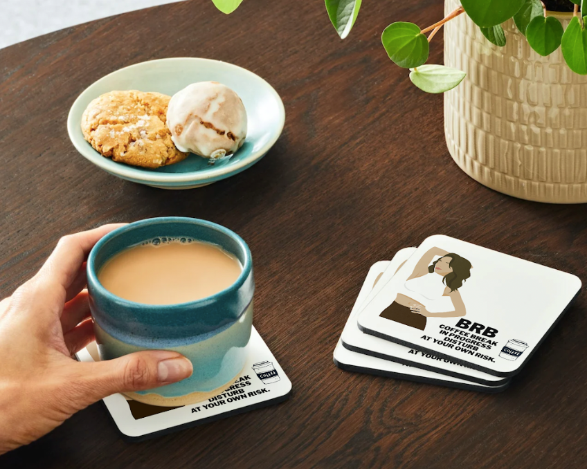 BRB Coffee Break Coaster – Disturb at Your Own Risk